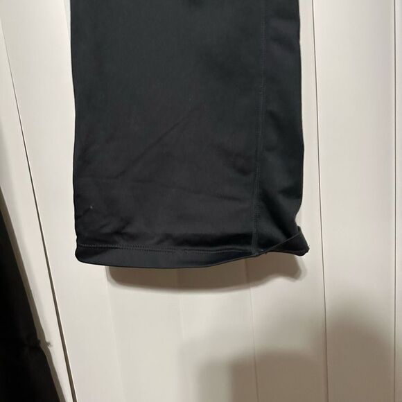 FILA dark gray yoga pants , flared bottoms, side drawstrings to cinch waist - Picture 2 of 8